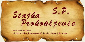 Stajka Prokopljević vizit kartica